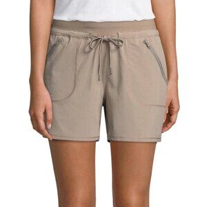 NWT St John’s Bay Active Shorts With Zipper Pockets | Sand Beige | Size S